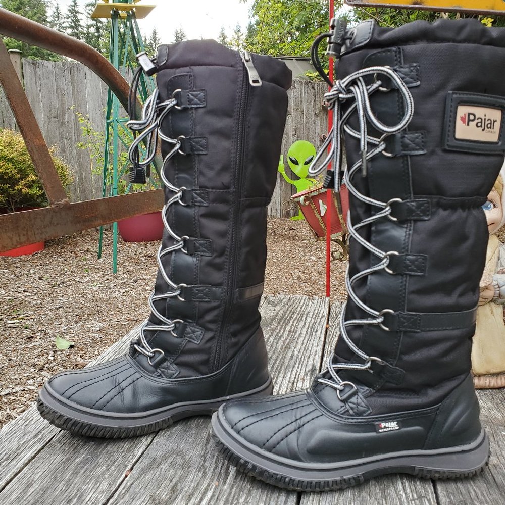 Pajar Canada Waterproof Leather/Faux Wool Snow Boo